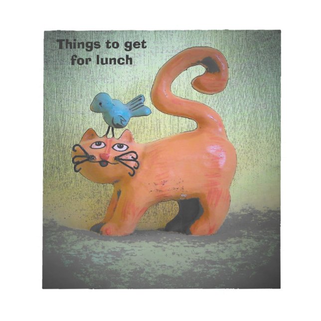 Things to get for lunch hungry kitty notepad (Front)