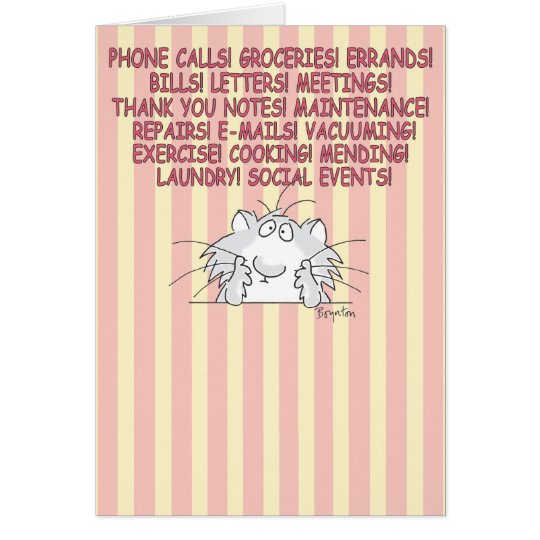 THINGS TO IGNORE CARD