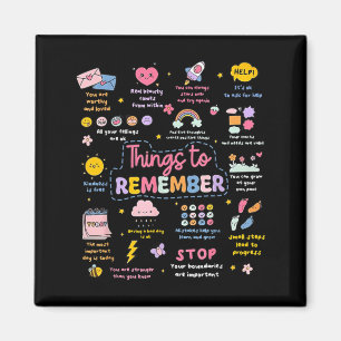 Things To Remember Mental Health Awareness Brain Magnet