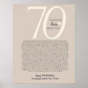  things we love about you 90,80 70, 60, 50, poster