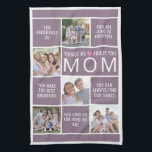 Things We Love About You Mum Photo Collage Tea Towel<br><div class="desc">Give the gift of memories this Mother's Day or on your mum's birthday with our Things We Love About You Mum Photo Collage design.</div>