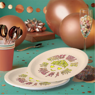 Things Will Be Brighter One Smile at a Time Paper Plate