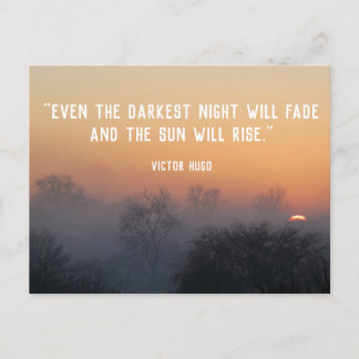 Things will get better customizable text - sunrise postcard