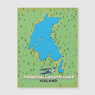 Thingvallavatn lake Iceland travel map