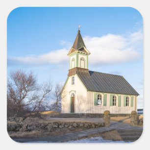 Thingvellir National Park in Iceland Square Sticker