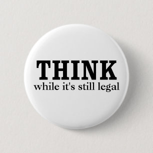 THINK 6 CM ROUND BADGE