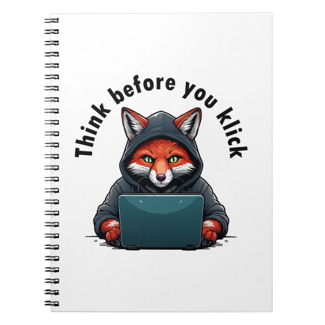 Think before you click - Cyber Security Notebook (Front)