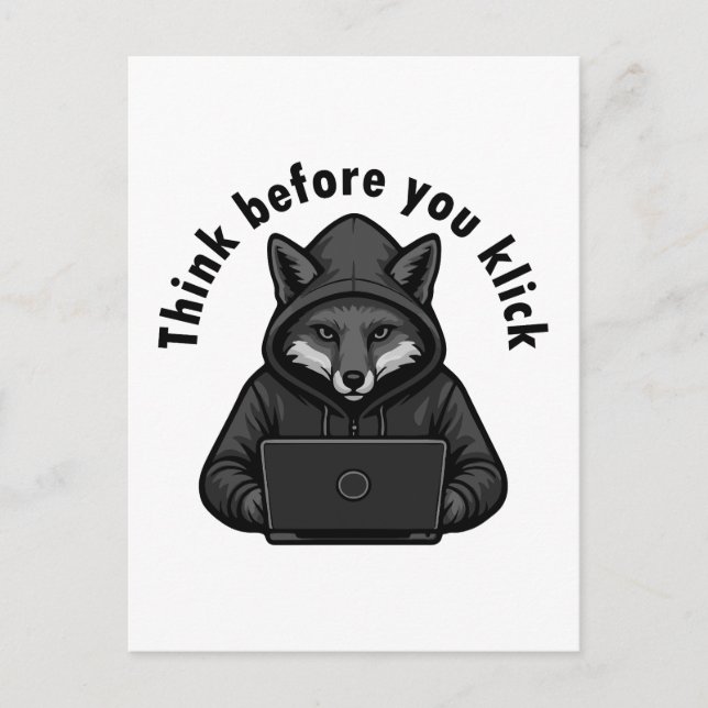 Think before you click - Cyber Security Postcard (Front)