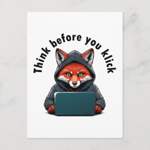 Think before you click - Cyber Security Postcard