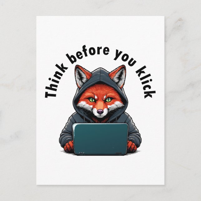 Think before you click - Cyber Security Postcard (Front)