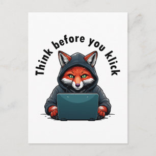 Think before you click - Cyber Security Postcard