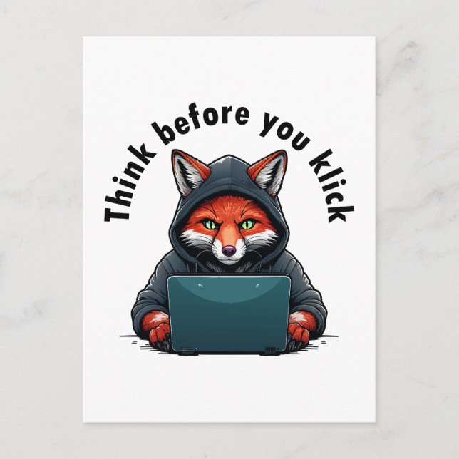 Think before you click - Cyber Security Postcard (Front)
