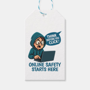 Think Before You Click - Online Safety Awareness Gift Tags