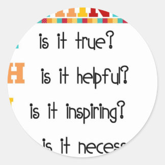 Think Before you Speak Classic Round Sticker