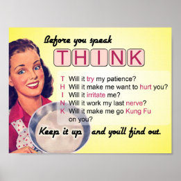 Think Before You Speak (rated G) Poster