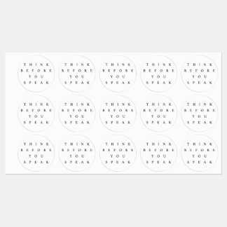 Think Before You Speak Sticker Set