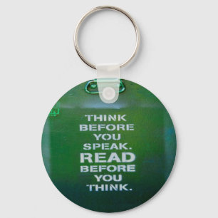 Think Before You Speak Wise Words Key Ring