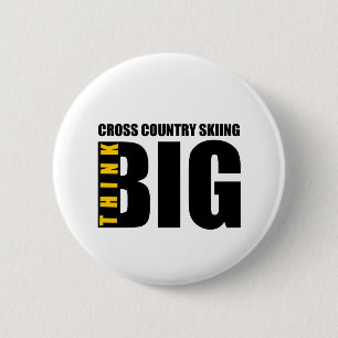 THINK BIG CROSS-COUNTRY-SKIING SPORTS DESIGNS 6 CM ROUND BADGE