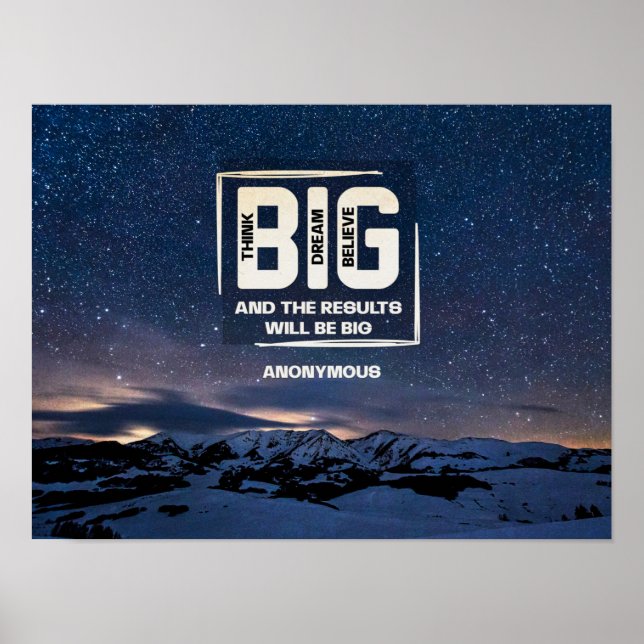 Think Big. Dream Big. Believe Big. Poster (Front)