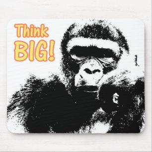 Think Big Modern Pop Art Gorilla Template Mouse Pad