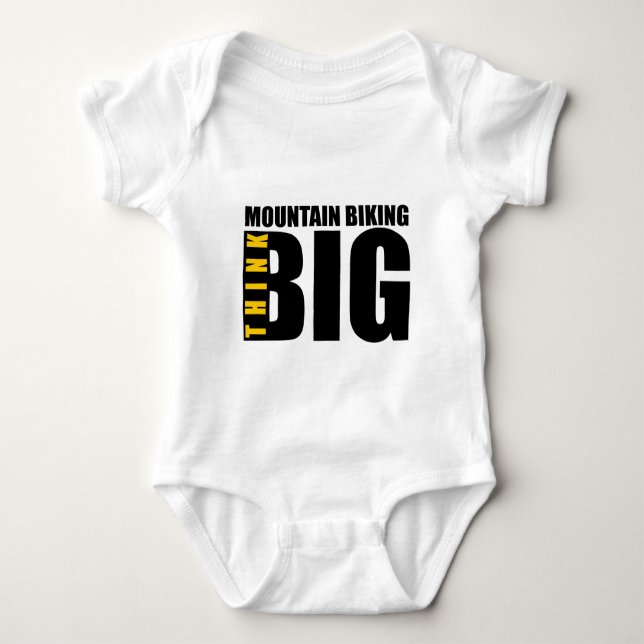 THINK BIG MOUNTAIN-BIKING SPORTS DESIGNS BABY BODYSUIT (Front)