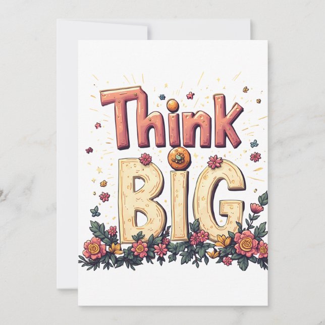 Think big quote invitation (Front)