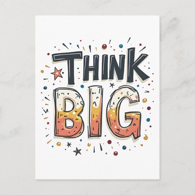 Think big quote postcard (Front)