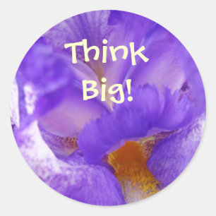 Think Big! stickers Purple Iris Flowers stickers