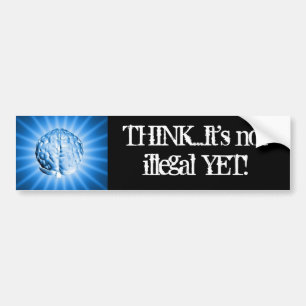 THINK bumper sticker