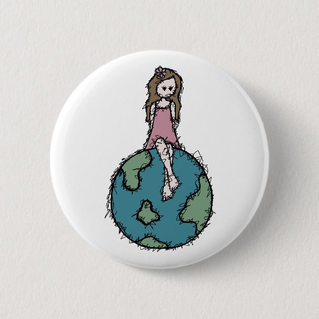 Think Change 6 Cm Round Badge (Front)
