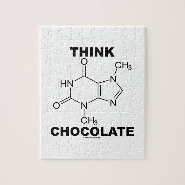 Think Chocolate (Theobromine Molecule Chemistry) Jigsaw Puzzle (Vertical)