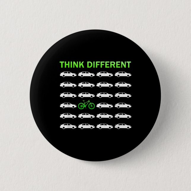 Think Different Biking Environmental Protection 6 Cm Round Badge (Front)