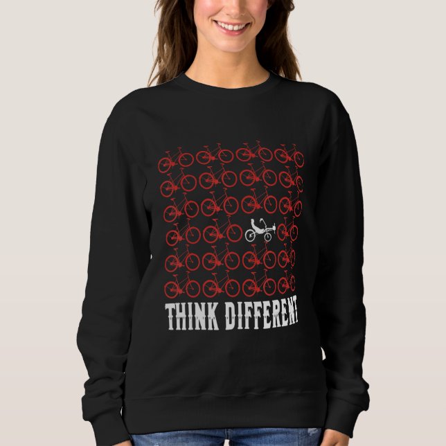 Think Different Funny Bike Sweatshirt (Front)