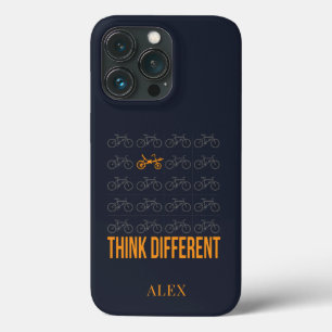 Think Different Recumbent Biker Cycle Personalised iPhone 13 Pro Case