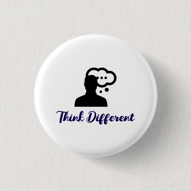 Think Different Slogan Stylish 3 Cm Round Badge (Front)