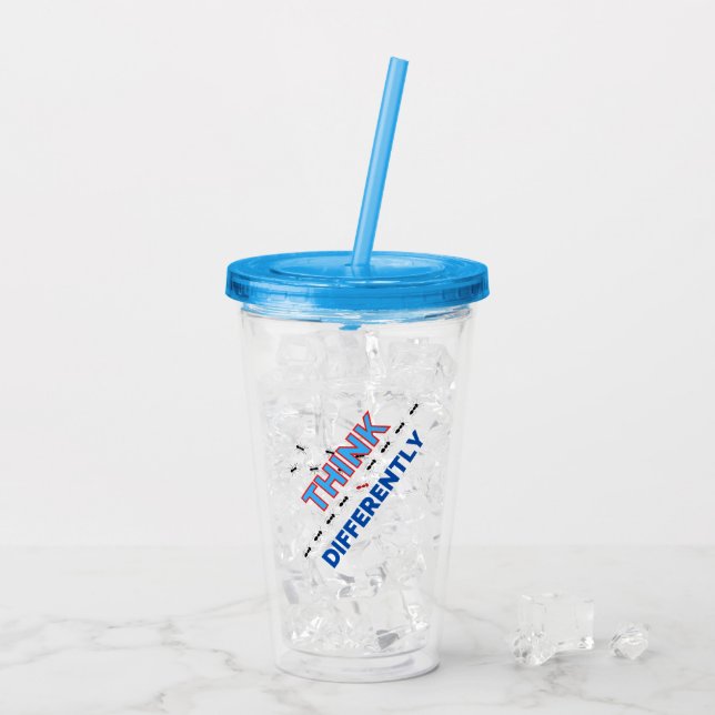 Think differently 6.w acrylic tumbler (Back Ice)