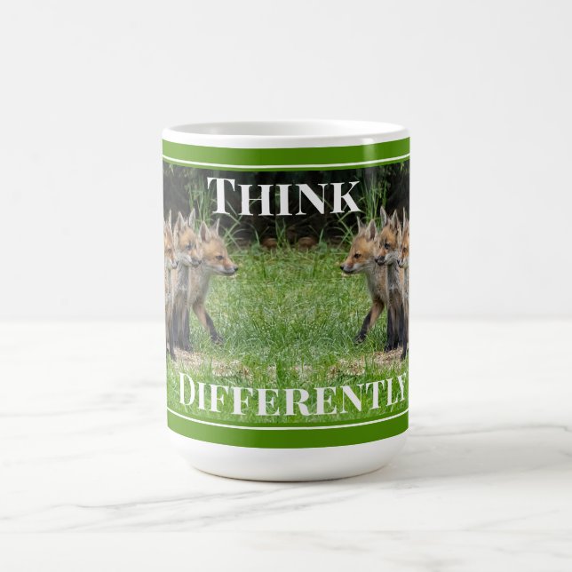  Think Differently Fox Coffee Mug (Center)