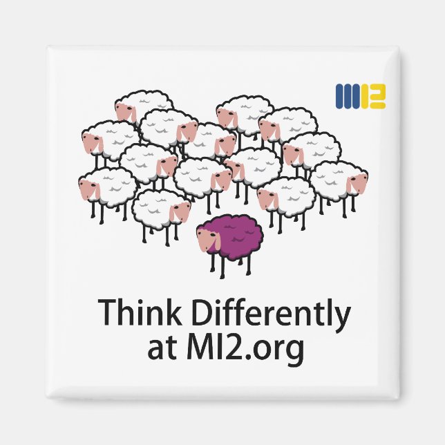 Think Differently - Purple Sheep Magnet (Front)