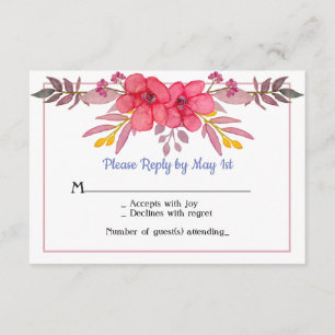 Think Dusty Pink RSVP Card