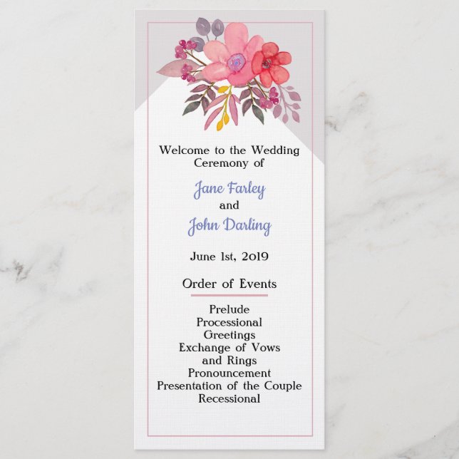 Think Dusty Pinks Program (Front)