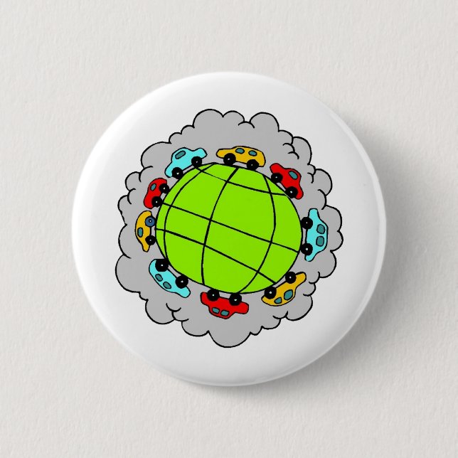 Think Electric Cars 6 Cm Round Badge (Front)