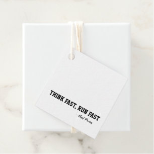Think Fast Run Fast Football Motivational Qoute Favour Tags