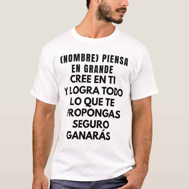 THINK GREAT PERSONALIZED GIFT FOR(NAME) T-Shirt (Front)
