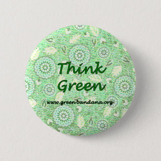 Think Green 6 Cm Round Badge