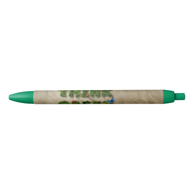think green black ink pen (Front)