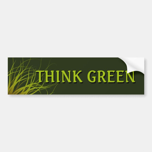 Think Green bumper sticker (Front)