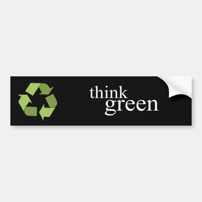 think green bumper sticker (Front)