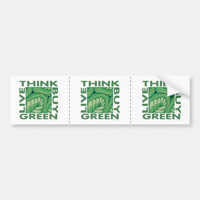 Think Green Bumper Sticker (Front)