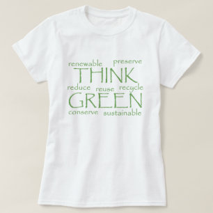 Think Green Buzz Words T-Shirt