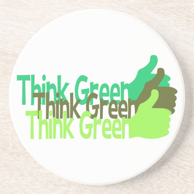 Think Green coaster - customise (Front)